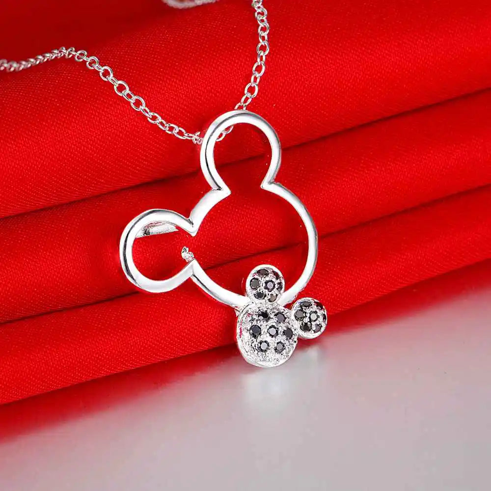 New 925 Sterling Silver Necklace Pendant AAA Zircon For Women Exquisite Student Girlfriend Jewelry Accessories Wedding Gift