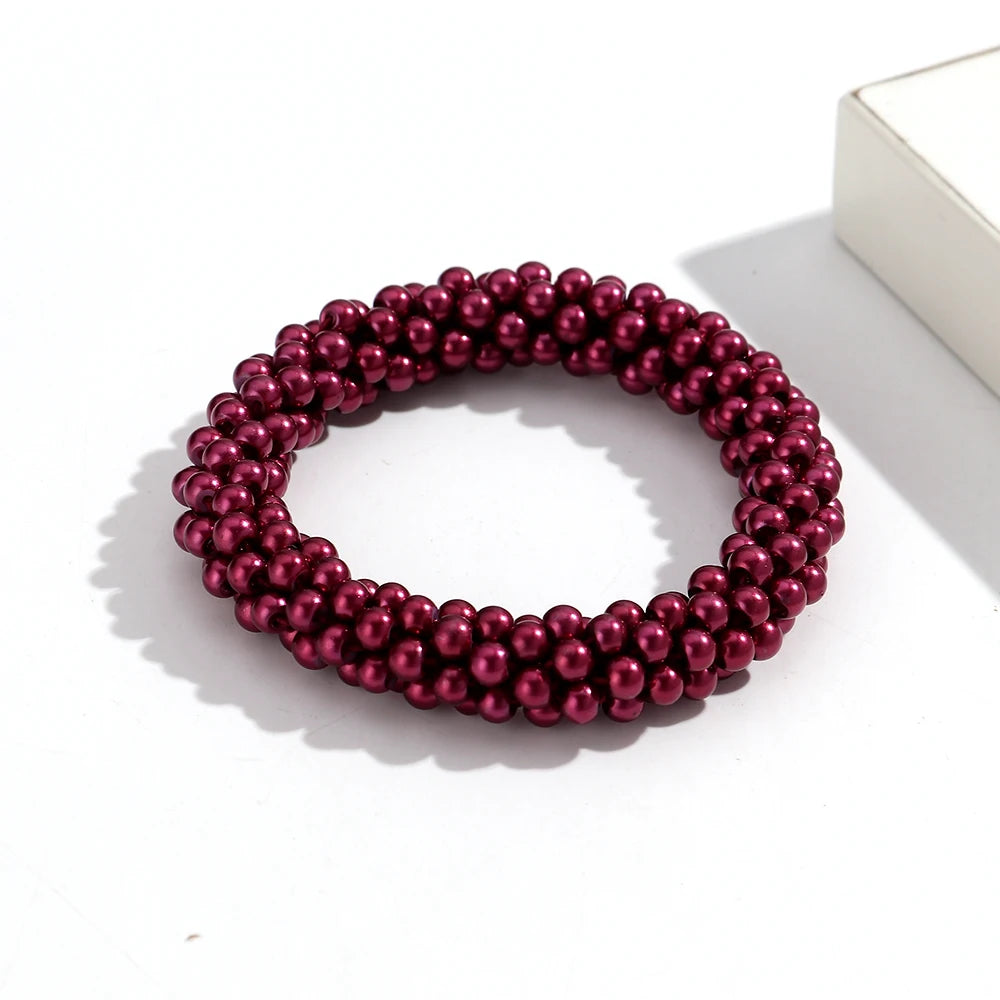 Trendy Resin Purple Wide Geometric Chunky Bangles for Women Fashion Acrylic Beaded Bangle Bracelets Party Jewelry Gifts