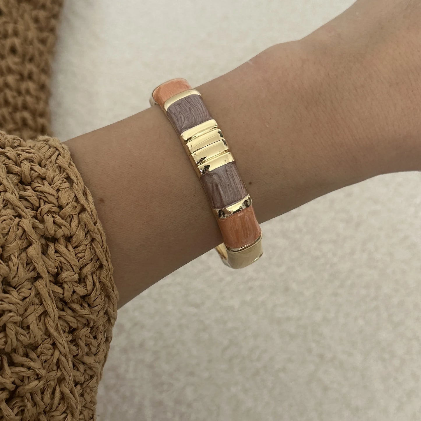 KMVEXO Exaggeration Imitation Enamaled Colorful Metal Bangle Simple Design Trendy Women's Fashion Jewelry Minimalist Bracelets
