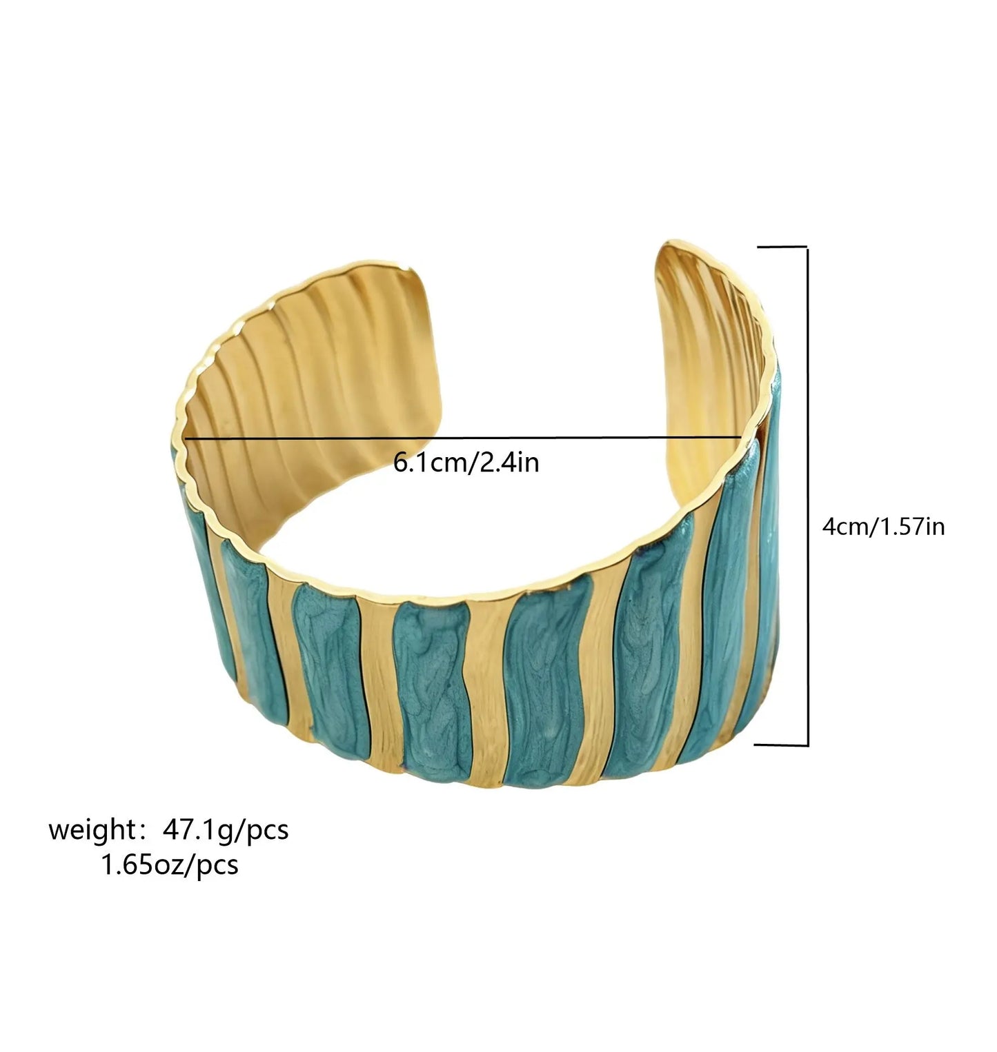 KMVEXO Blue Tones Y2K Vintage Imitation Enamel Irregular Geometry Open Bangle Women Bracelet Jewelry Man Trendy Party Aesthetic