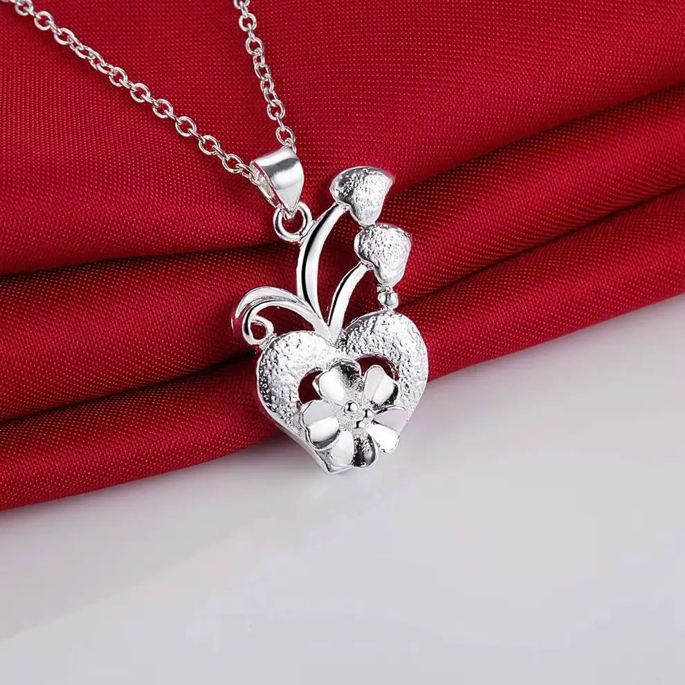 High Quality 925 Sterling Silver Necklace Pendant Chain For Women Exquisite Student Girlfriend Jewelry Accessories Gifts