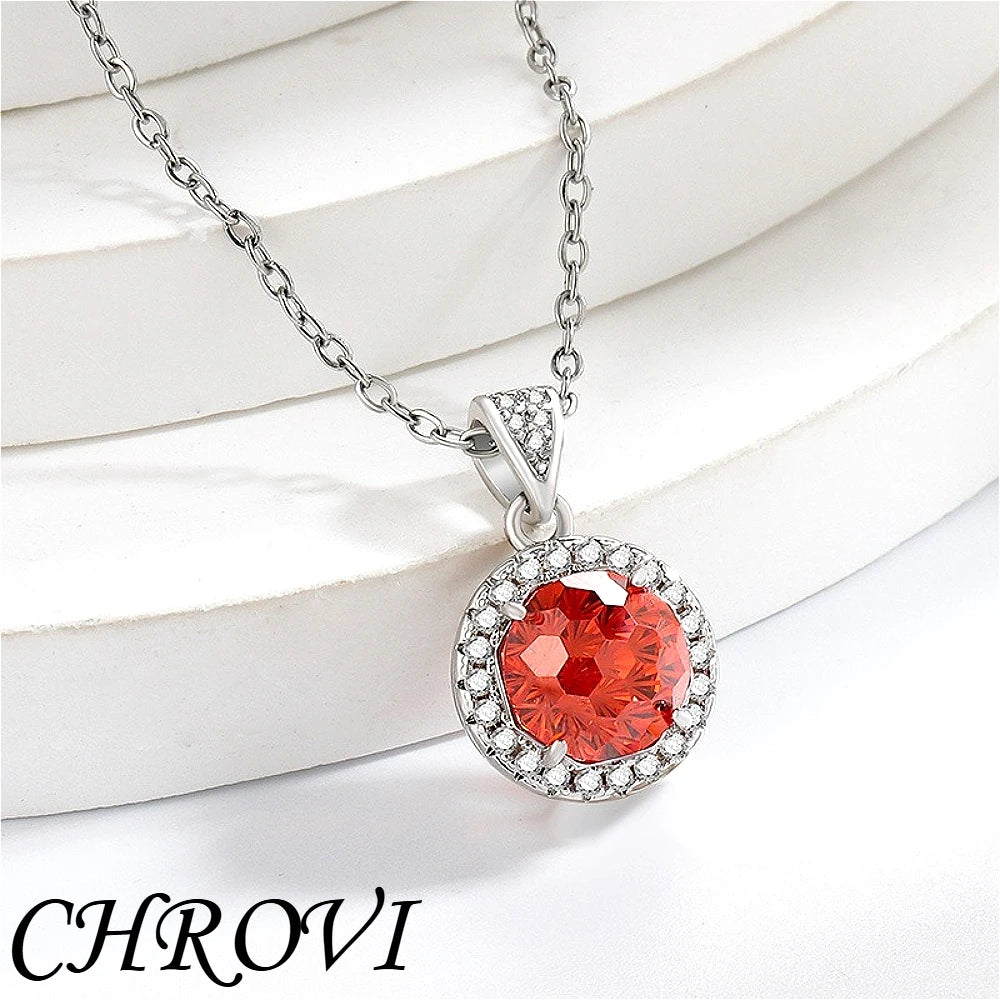 Luxurious 925 sterling silver gemstone princess square pendant necklace - fashionable and versatile