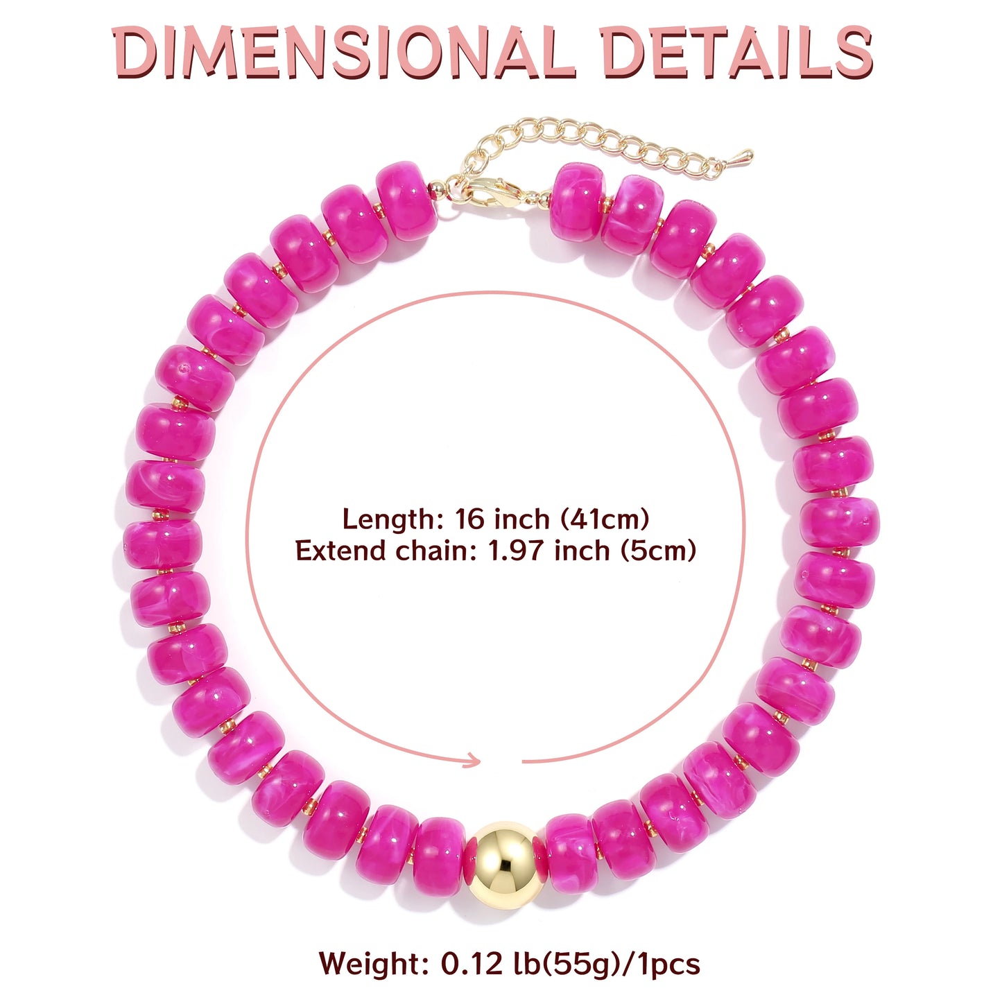 Badu New Colorful Acrylic Beaded Choker Necklace for Women Bohemian Trendy Summer Statement Jewelry Gift 2026