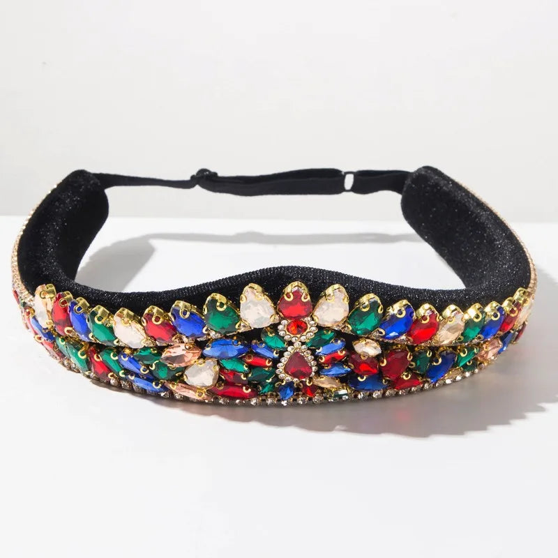 Baroque Rhinestones Hair Accessories Dinner Party Light Luxury Fashion Jewelry Elegant Shiny Exquisite Versatile Hairband