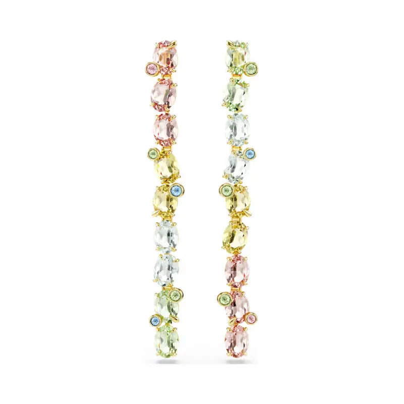 2026 New Trend Fine Anniversary Jewelry Sets Charming Blue Flower Green Water Drop Crystal Luxury Women's Necklace Ring Earrings