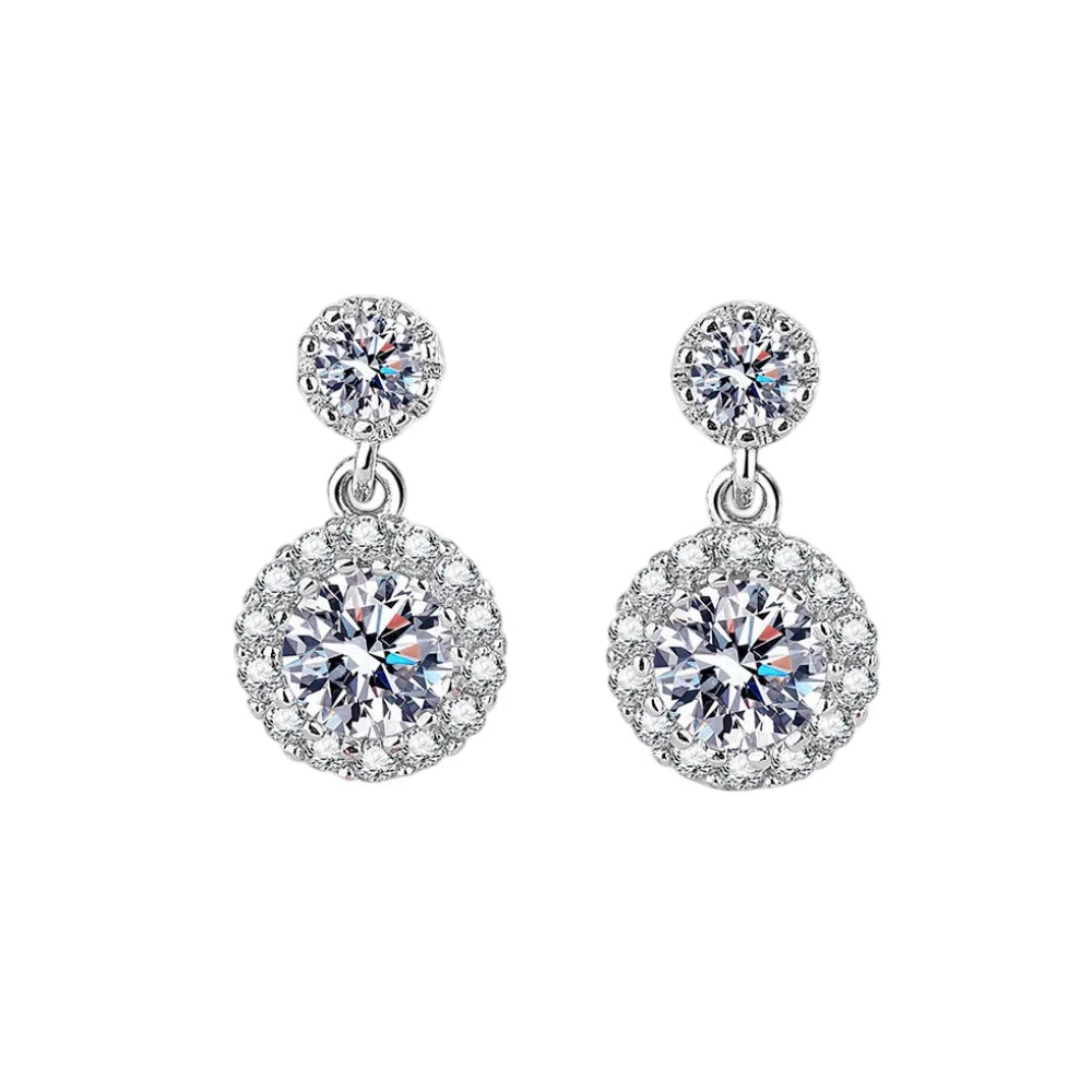 925 Sterling Silver Crystal Zircon Earrings For Women High-End Temperament Tassel Earrings Simple And Versatile Earring Jewelry
