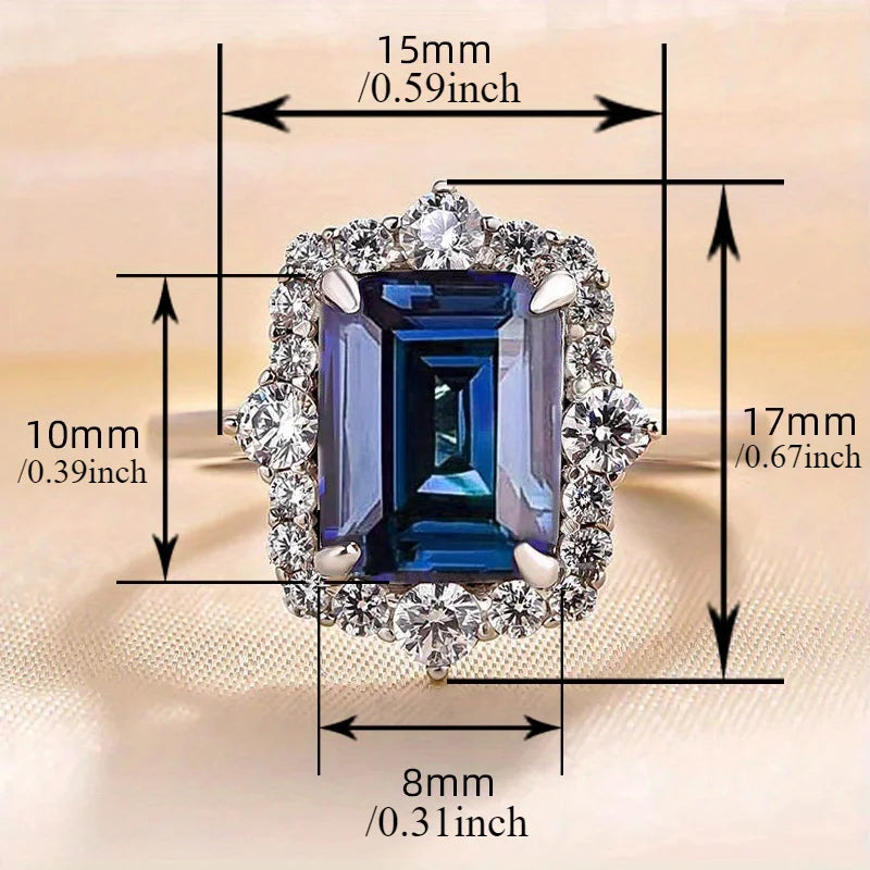 1 Pc Women Engagement Rings Delicate Setting Synthetic Zirconia for Women Engagement Wedding Banquet Bridal Fashion Ring Jewelry