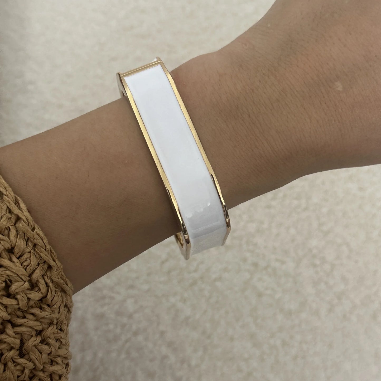 KMVEXO Exaggeration Imitation Enamaled Colorful Metal Bangle Simple Design Trendy Women's Fashion Jewelry Minimalist Bracelets