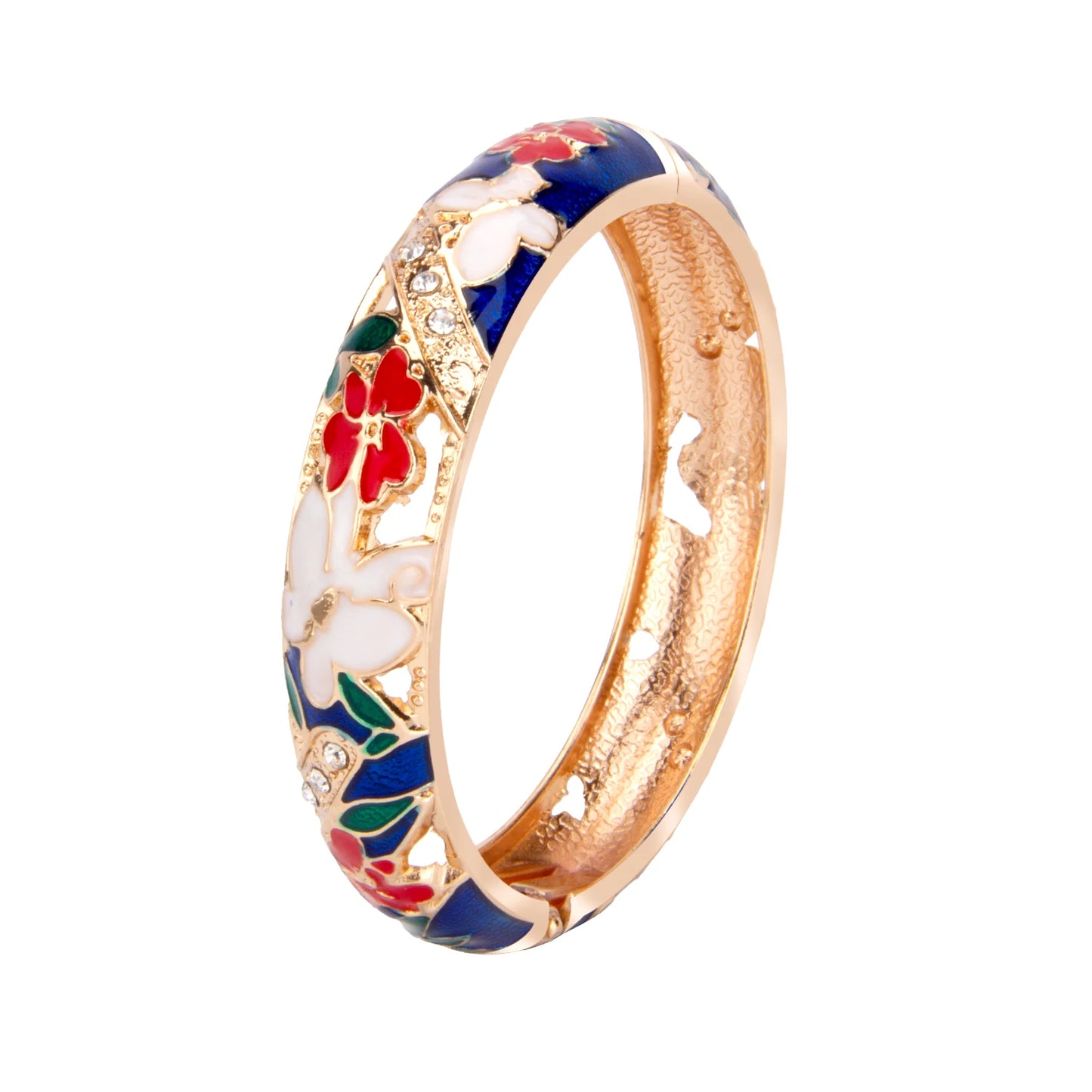 Enamel Bracelets For Women Bangle On Hand Floral Cloisonne Butterfly India African Jewelry Women's Hand Bracelets Designer Gifts