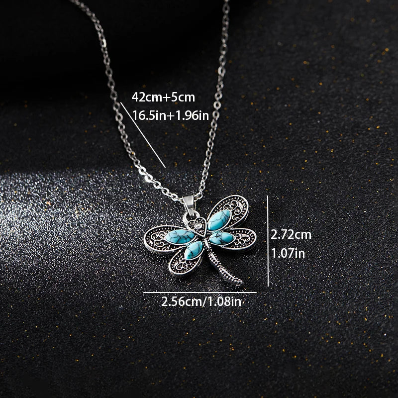 1pc Simple Fashion Dragonfly Pendant Necklace Men Women's Daily Wear Jewelry Accessories