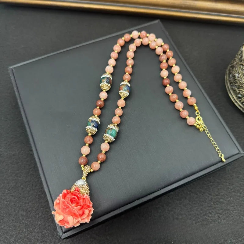 NISHIZAWA Chinese Style Flowers Earrings for Women Vintage Fashion Exquisite Jewelry Elegant Banquets Aretes De Mujer