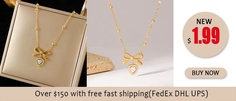 EILIECK 316L Stainless Steel Heart Love Pendant Necklace For Women Daily Wear Trendy Exquisite Charm Neck Chain Jewelry Gift