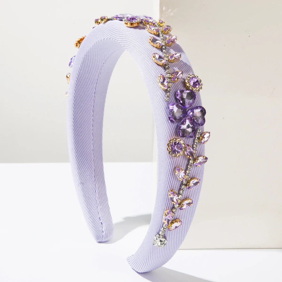 Cross Border New Fashionable Diamond Studded leaf Shaped Headband  With High-End Feel,   Beautiful Banquet Headband