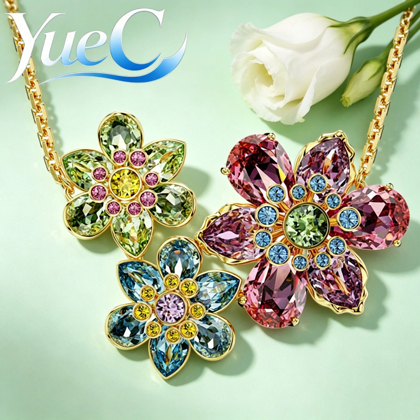 2026 YueC NEW Original Product: Flower Necklace, Butterfly Earrings, Light Luxury Charm Bracelet, Niche Design, Exquisit