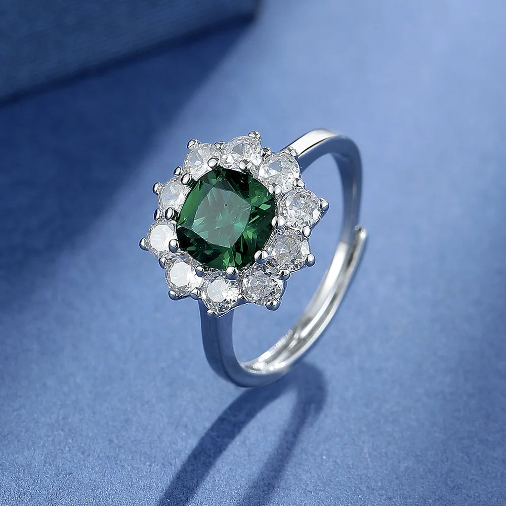 New 925 Sterling Silver Zircon Ring Luxury Shines Simplicity Fashion Exquisite For women Wedding Engagement plated 18k Jewelry