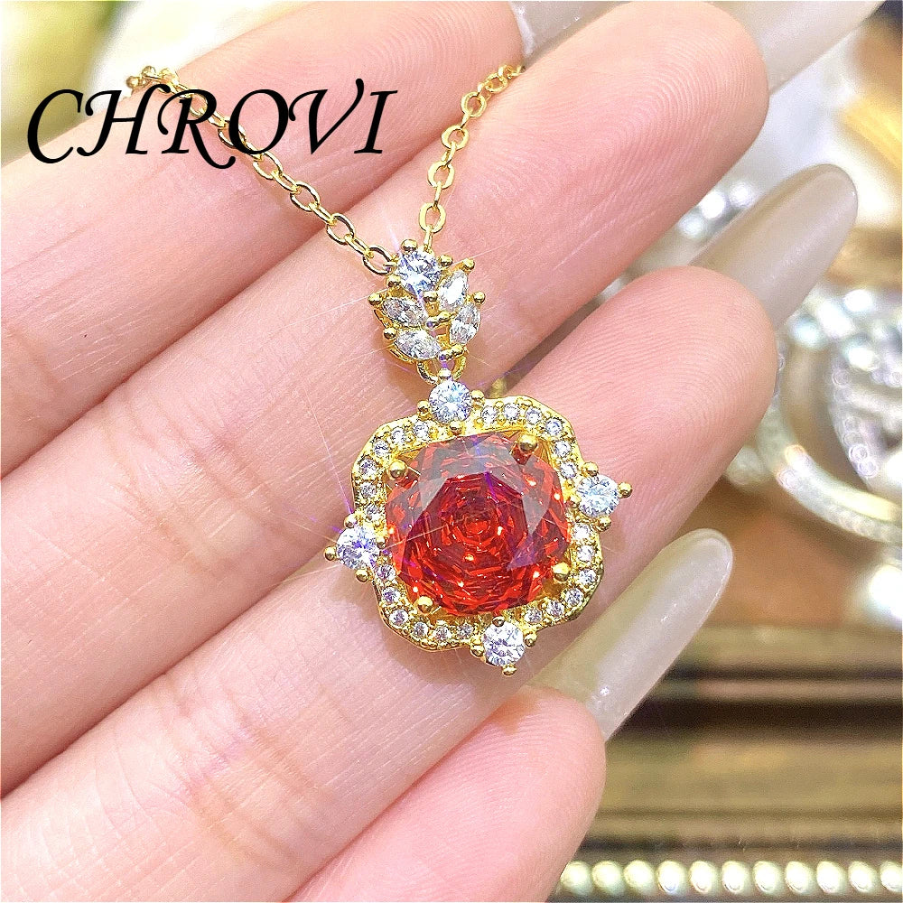 New 925 pure silver millennium rose gold necklace pendant stud earrings and colorful ring set