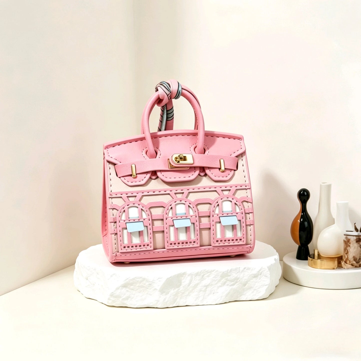 Mini Hanging Small Home Light Luxury New Fashion Decoration Envelope Headphone Leather Purse Leather Pendant Mini Keychain