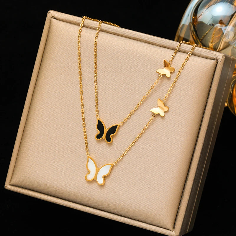 EILIECK 316L Stainless Steel Chain Love Heart Pendant Fot Women Shiny Necklace Wedding Jewelry Gifts Fashion Necklace for Girls