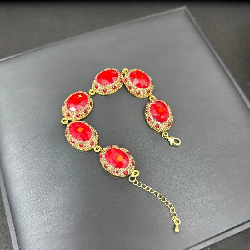 NISHIZAWA Crystal Rhinestones Earrings for Women Geometric Palace Style Statament Jewelry Fashion Elegant Pendientes Mujer