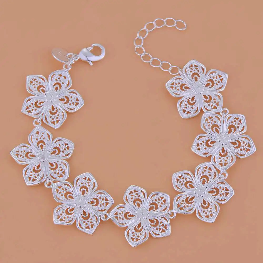 925 Sterling Silver Bracelet Heart High Quality Romance Chain For Woman Men Fashion Engagement Party Wedding Jewelry Gift
