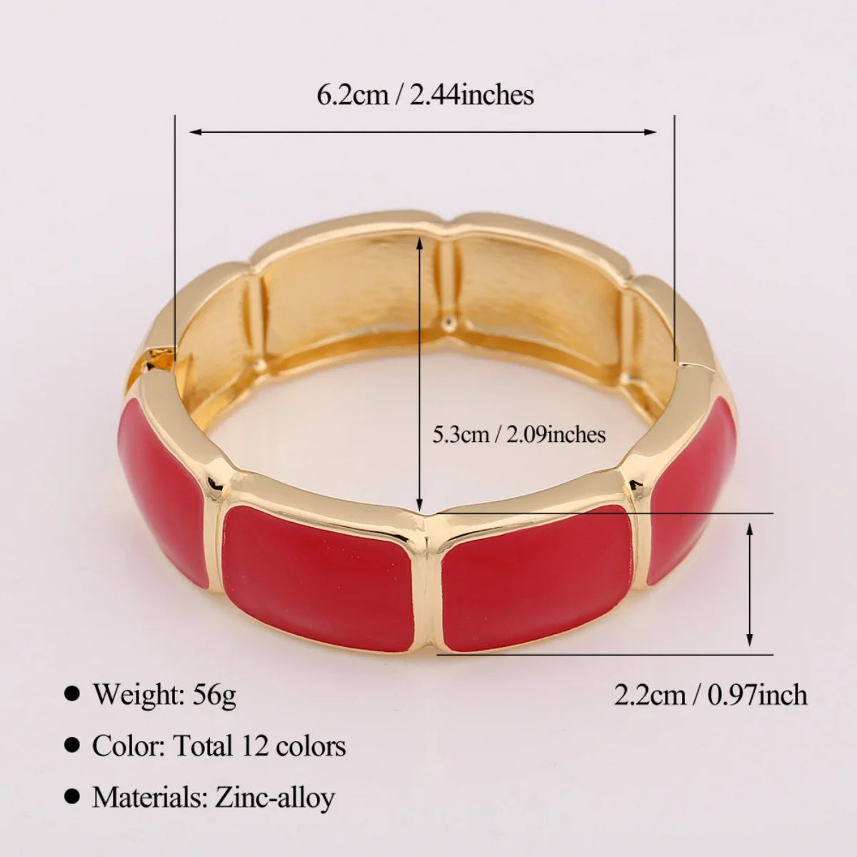 KMVEXO Gothic Punk Black Red Enamel Wide Bangles For Women Men Exaggerated Fashion Metal Bangle Bracelets Gift Vintage Jewelry