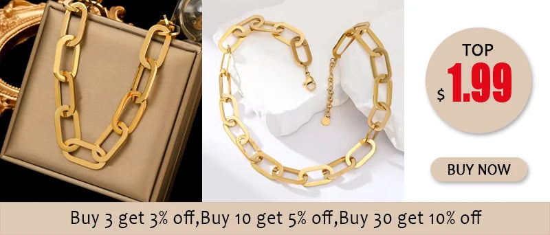 EILIECK 316L Stainless Steel Metal 8mm Chunky Chain Necklace For Women Trendy 18K Gold Plated Neck Chain Waterproof Jewelry Gift