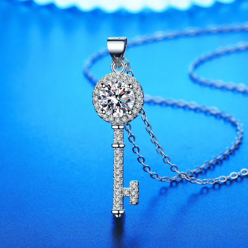 925 Sterling Silver Necklace Pendant AAA Zircon For Women Fashion Exquisite Student Girlfriend Jewelry Accessories Heart Gift