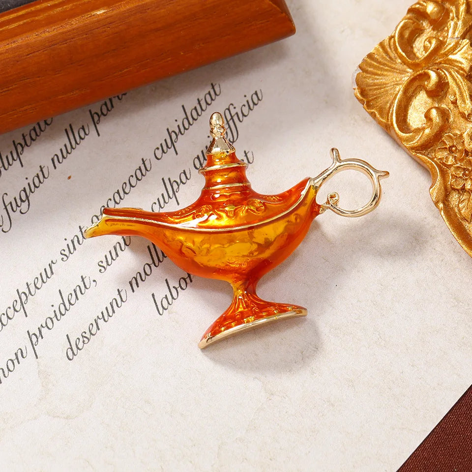 EASYA Fashion Retro Lamp Brooches Men's Suit Collar Lapel Brooch Pin Men Wedding Banquet Fashion Jewelry