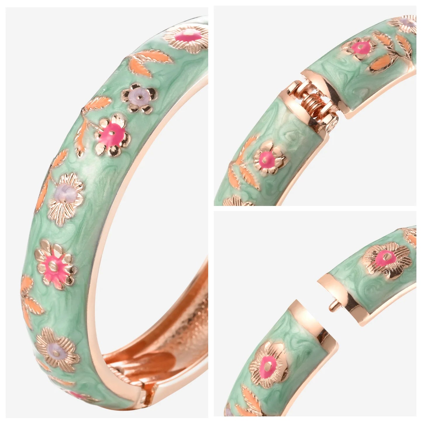 Enamel Bracelets For Women Wide Bangles On Hand Hawaiian India Cloisonne African Jewelry Women's Hand Bracelets Designer Gifts