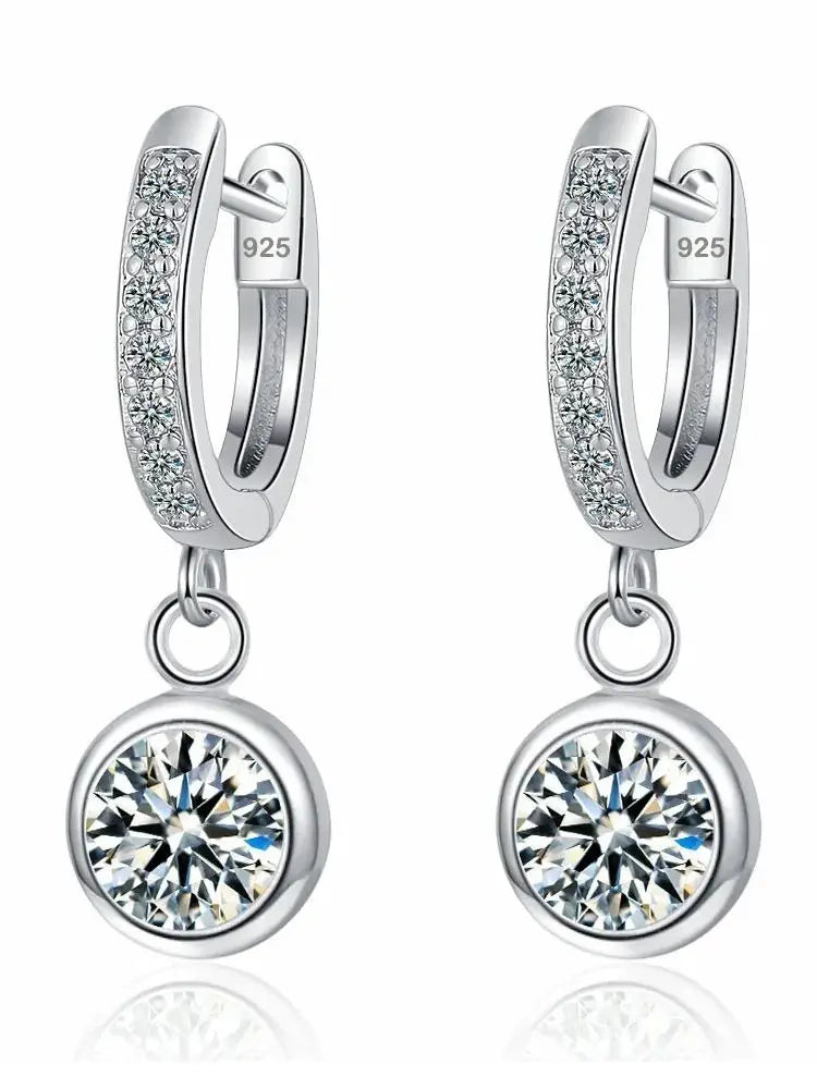 New 925 Sterling Silver Earrings Zircon For Women Exquisite Student Girlfriend Jewelry Accessories Wedding Mother's Day Gift