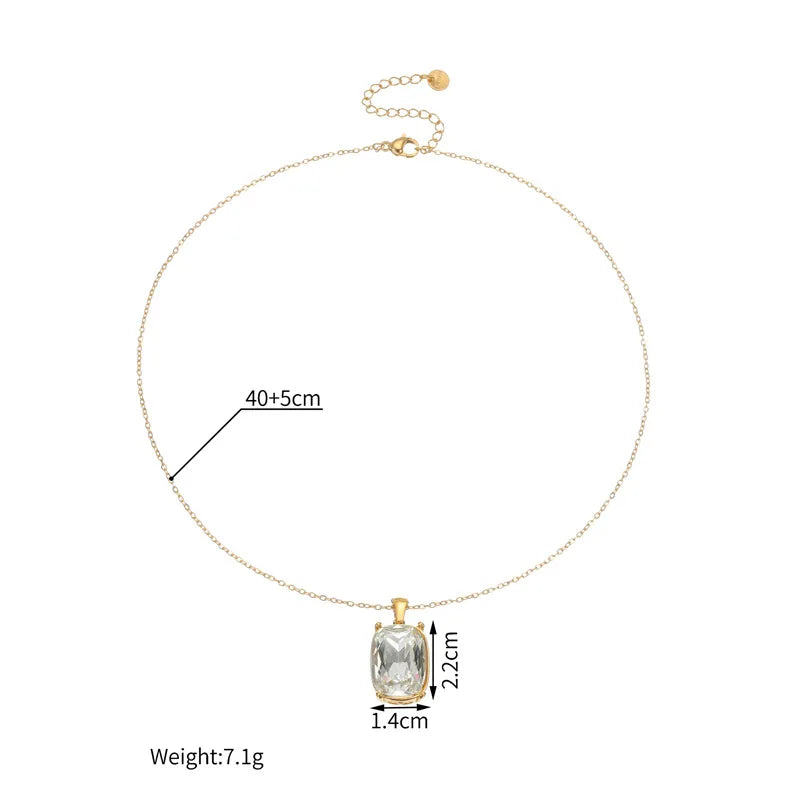 EILIECK Women's Butterfly Zircon Crystals Pendant Necklace Trendy Stainless Steel Waterproof Neck Chain Daily Jewelry Gift