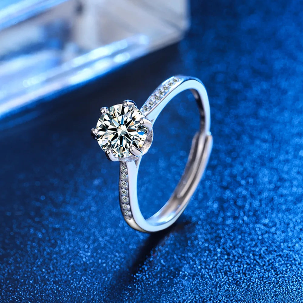 New 925 Sterling Silver 6A Zircon Ring Luxury Shines Simplicity Fashion Exquisite For women Wedding Engagement Jewelry