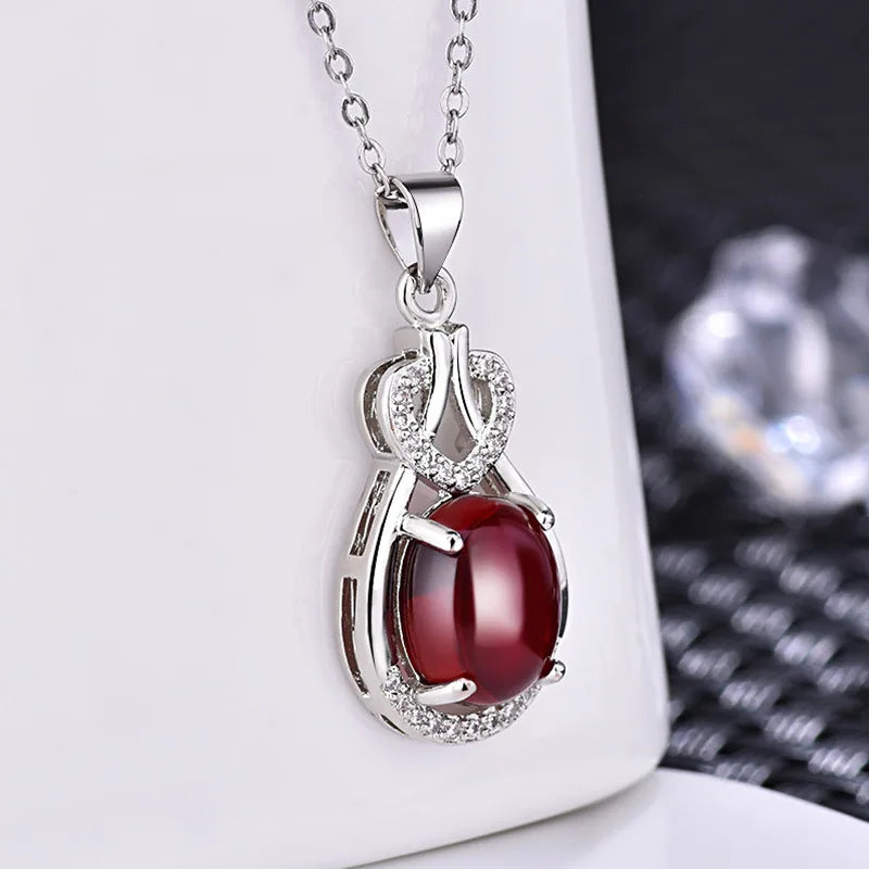 925 Sterling Silver Necklace Pendant Romance Heart Zircon High Quality For Woman Fashion Wedding Engagement Jewelry Gift