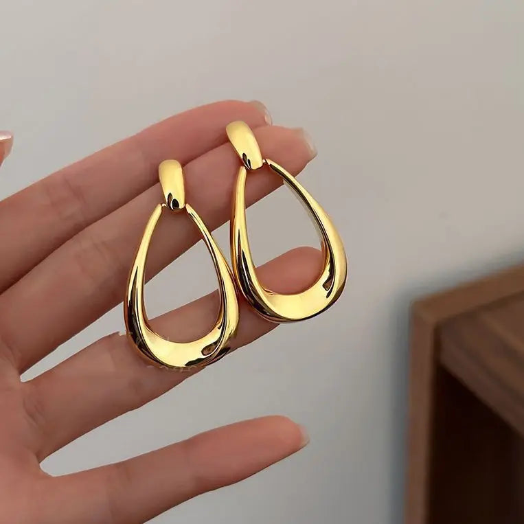 Stainless Steel Shiny Square Cubic Zirconia Huggie Hoop Earrings for Women Fashion Dangle Drop Earrings Trendy Jewelry Gifts