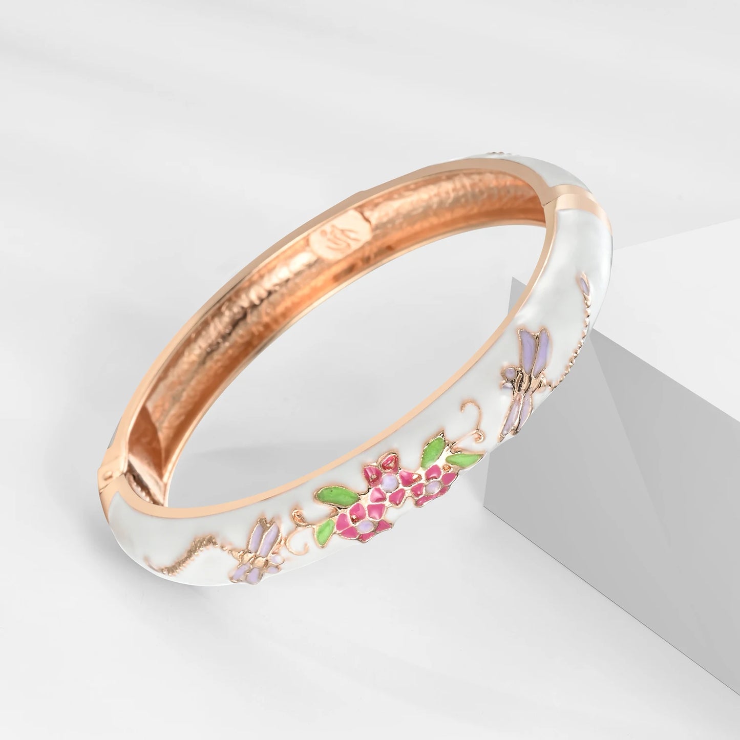 Cloisonne Bracelet For Women Bangles On Hand Enamel Jewelry Flower Women's Hand Bracelet Female Bangle Mother's Day Gifts Wife
