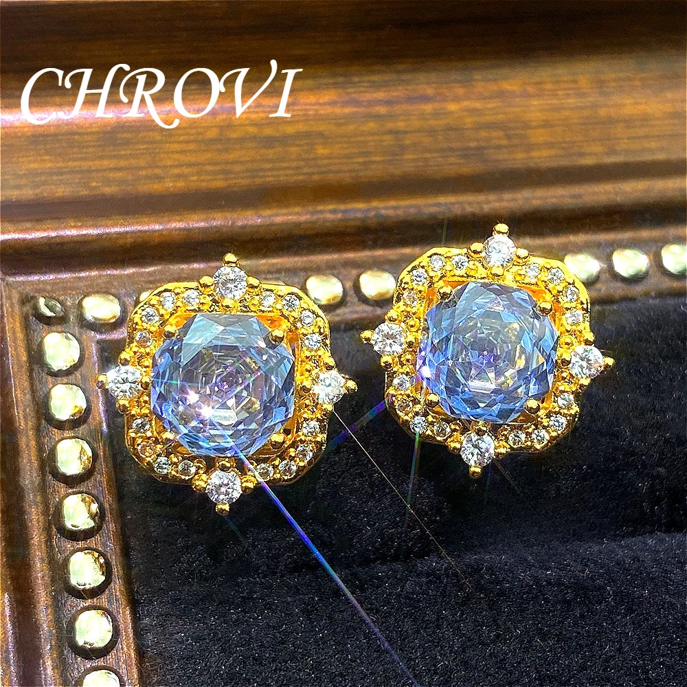 New 925 pure silver millennium rose gold necklace pendant stud earrings and colorful ring set
