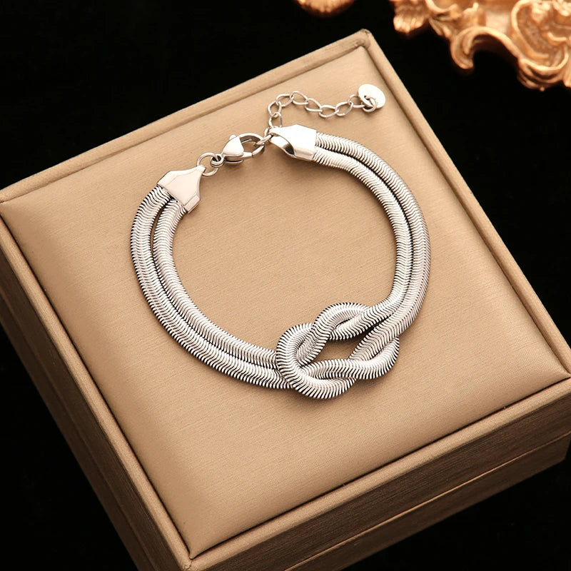 EILIECK 316L Stainless Steel Gold Color Thick Chain Bracelet For Women Men New Trendy Waterproof Wrist Chain Jewelry Gift Party