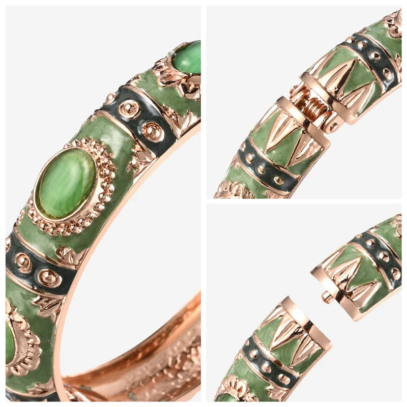 1/5 PCS Enamel Bracelet For Women Bangle On Hand Cloisonne Women's Hand Bracelets India African Jewelry Bohemian Designer Gifts