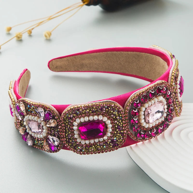 Fashionable New Style Brilliant Crystal Baroque Headband Grottoes With High Grade Fragrant Headband Accessories