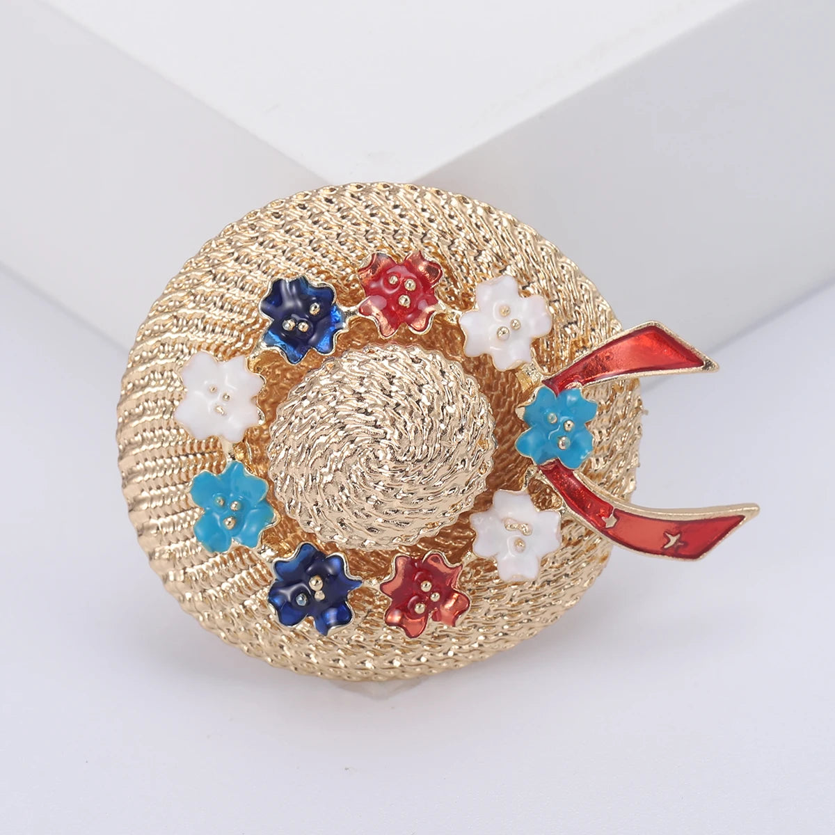 Luxury Rhinestone Sun Hat Brooches for Women Unisex Clothing Pins Necklace Event Party Backpack Fashion New Yea Gifts Decoration
