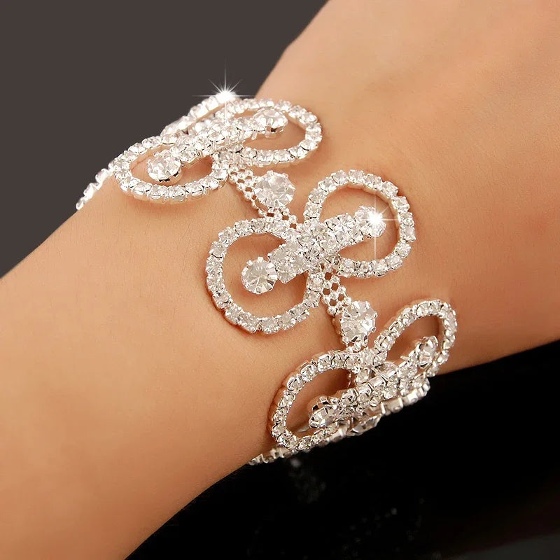 New Fashion Charm Bracelets 925 Silver AAAAA Zircon Crystal Women Bracelet Wedding Engagement Luxury Jewelry