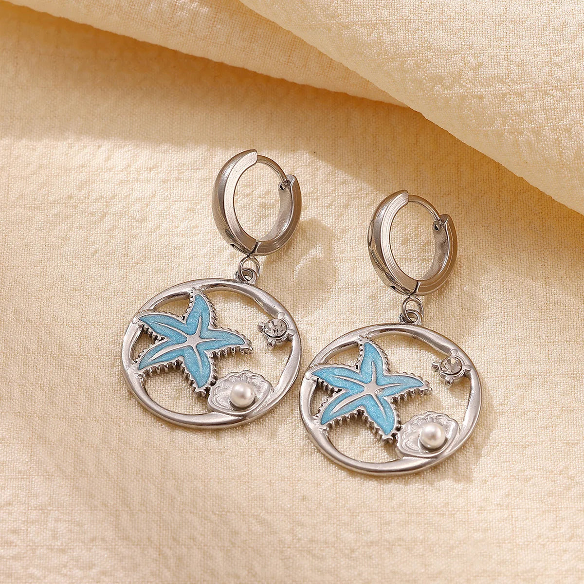 Vintage Stainless Steel Drop Earrings For Women Dangle Dolphin Pearl Earrings Waterproof Wedding Party Jewelry Gift 2026 New in