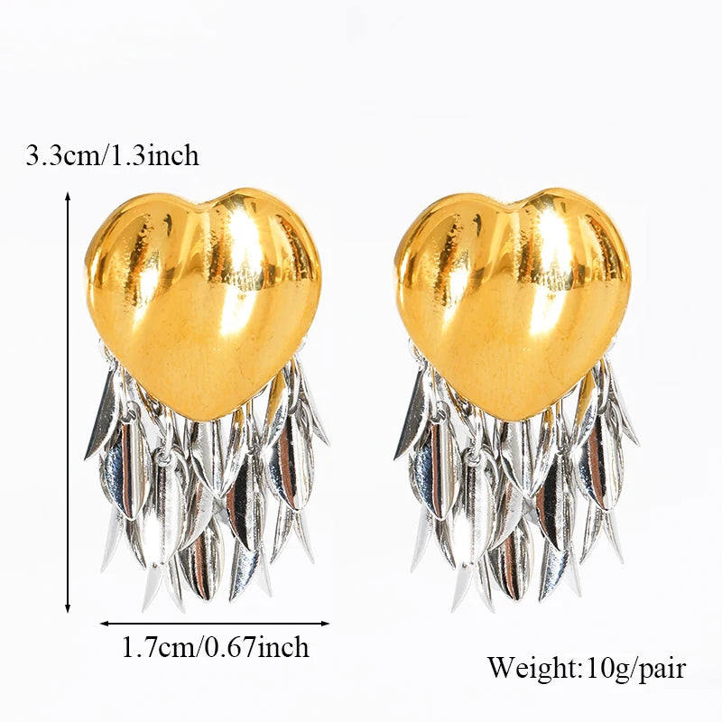 EILIECK 316L Stainless Steel Starfish Drop Dangle Earrings Stylish Trendy Waterproof 18K PVD Plated Metal Jewelry for Women