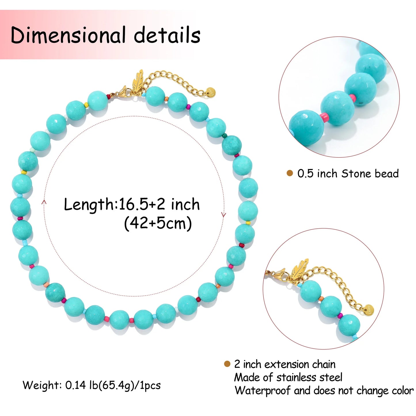Colorful Chunky Bead Necklaces for Women Trendy Boho Collar Statement Necklace Choker Summer Beach Jewelry Birthday Gift for Her
