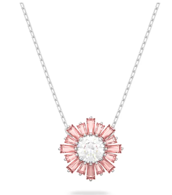 2026 New Trend Original Luxury Crystal Set Charm Yellow Pink Blue Flower Crystal Pendant Fashion Necklace Earring Gift for Women