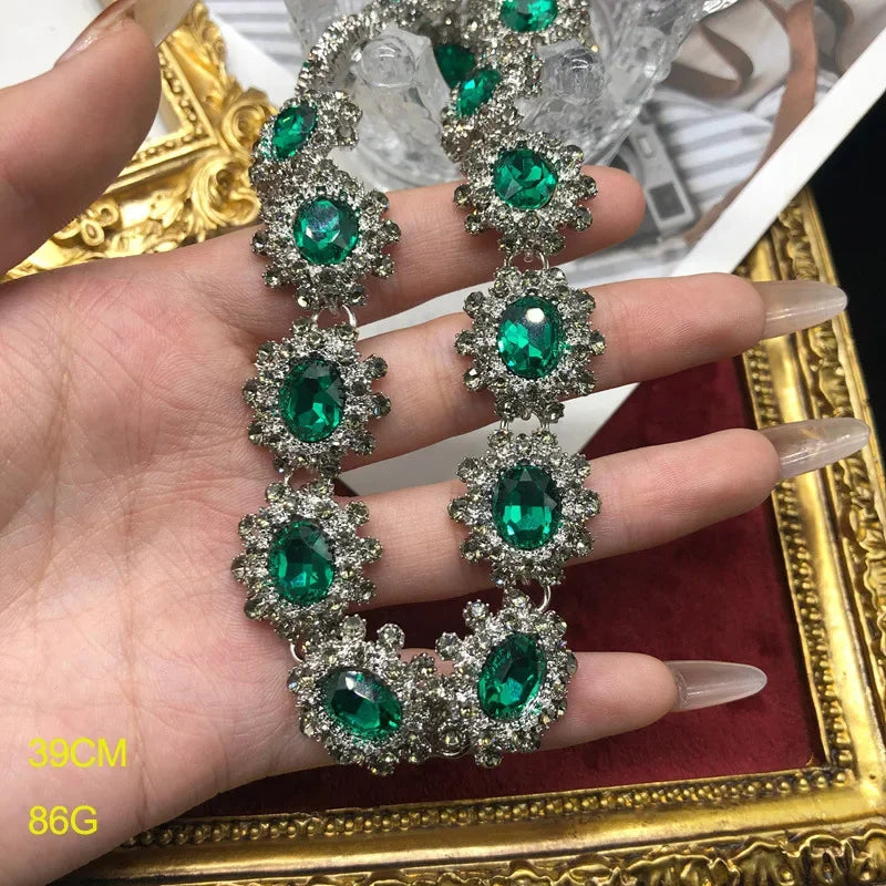 NISHIZAWA Rose Red Gemstones Stud Earrings for Women Geometric Palace Style Party Jewelry Vintage Exquisite Aretes De Mujer