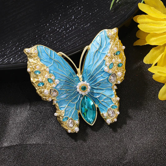 2025 New Butterfly Brooch Model Red Carpet Film Festival Show Dress Accessories Scarf Hat Bag Pin