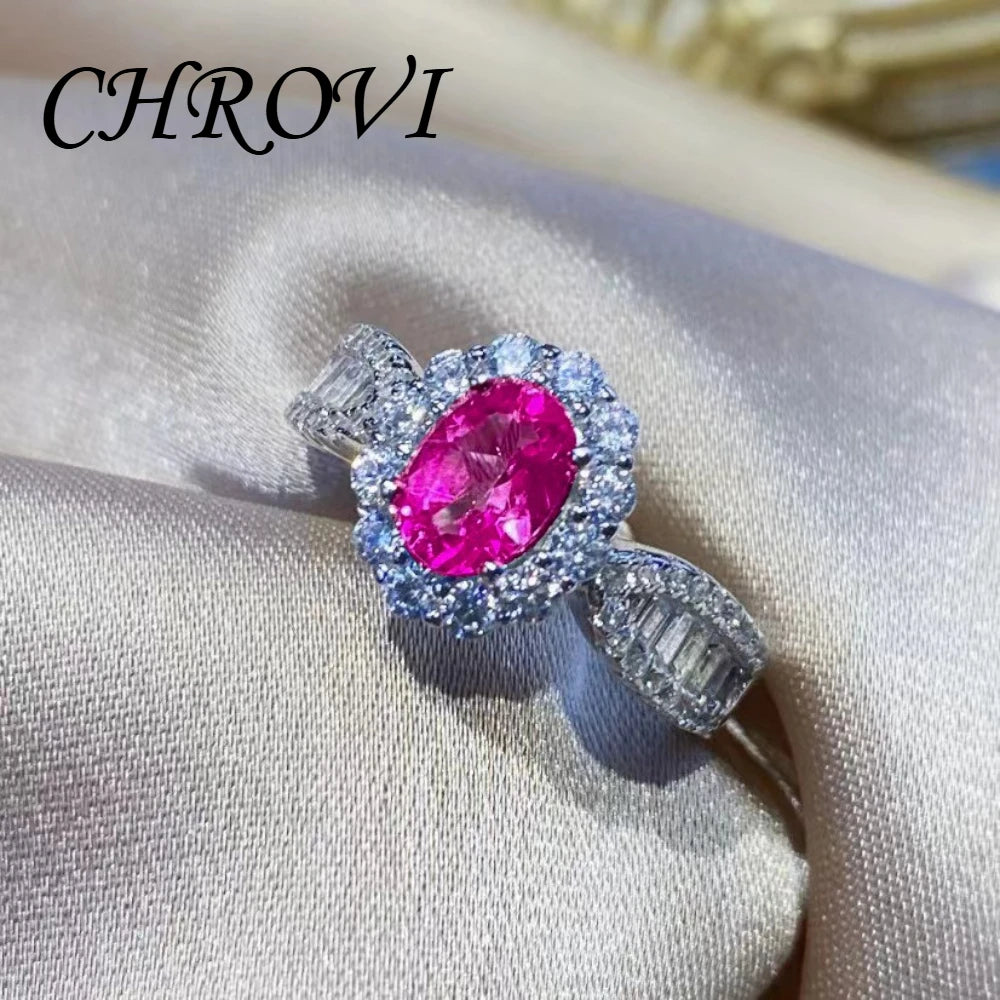 Fashion 925 sterling silver sky blue topaz full diamond minimalist style open ring for women - finger ring