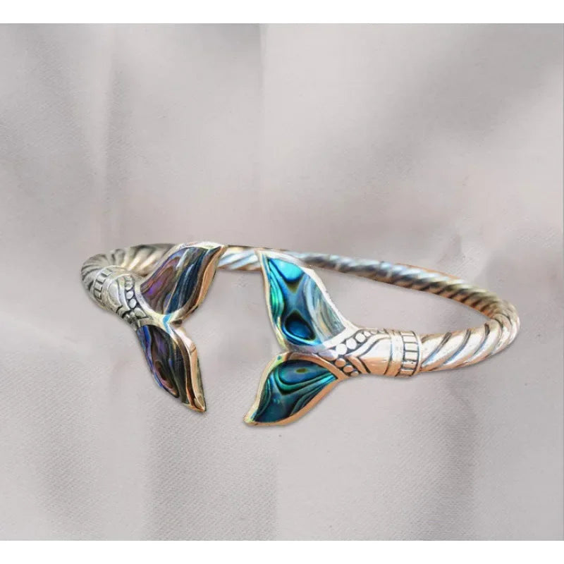 Fashion Exquisite Mermaid Tail Bracelets for Women Punk Hip Hop Rock Unique Personality Design Versatile Bracelet Jewelry Gift