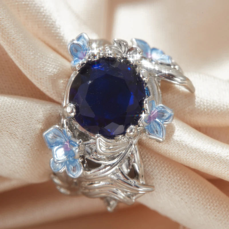 1pc Elegant Iris Style Ring Luxurious Cubic Zirconia Women's Ring Perfect for Weddings Engagements Valentine's Day Jewelry Gifts